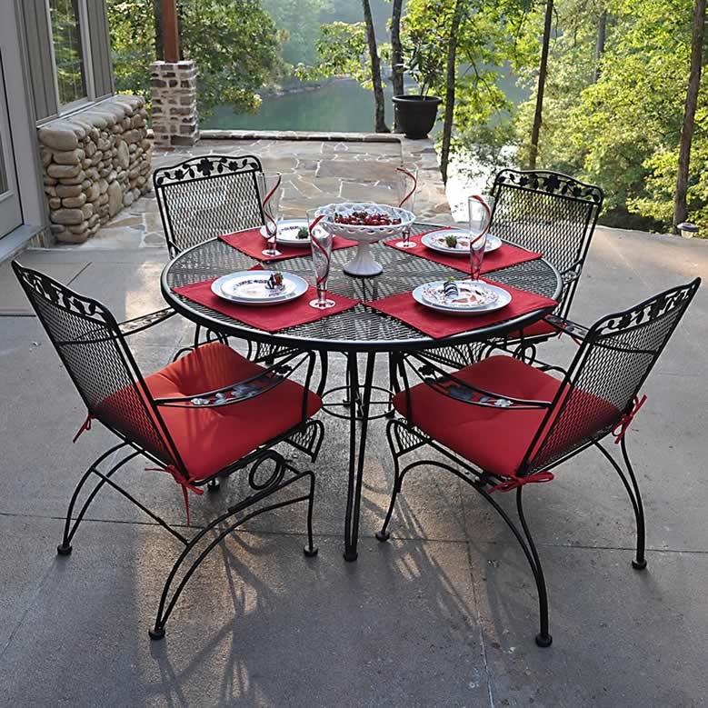 Wrought Iron Outdoor Table Set Off 68, Rod Iron Patio Furniture Sets